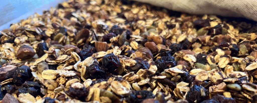 Closeup of muesli.